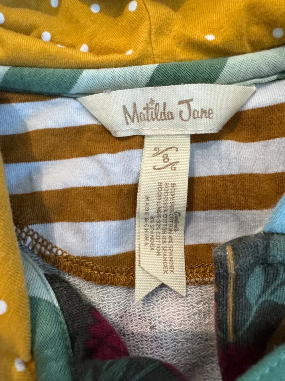 Matilda Jane Wander With Love Hooded Vest Floral Girls Size 8